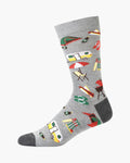 M Summer Camp Grey Bamboo Sock 7-11