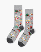 M Summer Camp Grey Bamboo Sock 7-11