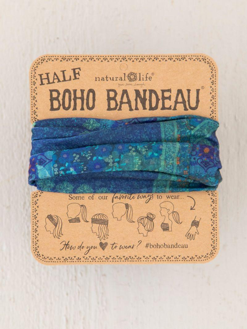 Half Boho Bandeau Indigo Patchwork