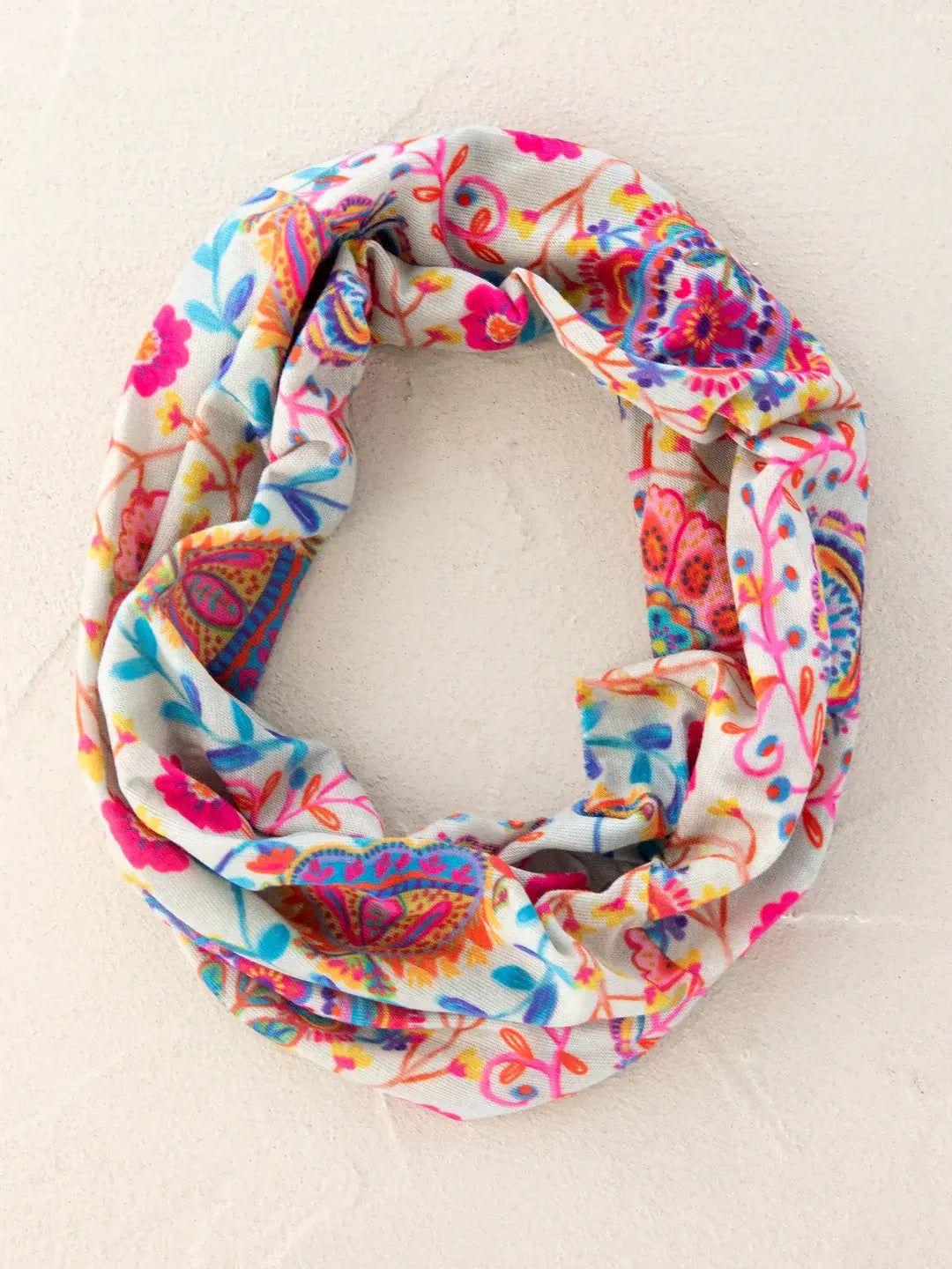 Half Boho Bandeau Folk Cream