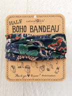 Half Boho Bandeau Navy Dahlias