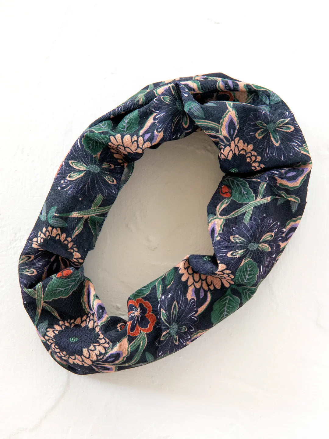 Half Boho Bandeau Navy Dahlias