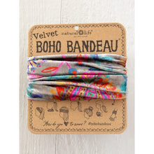 Load image into Gallery viewer, Velvet Boho Bandeau Black Print Folk