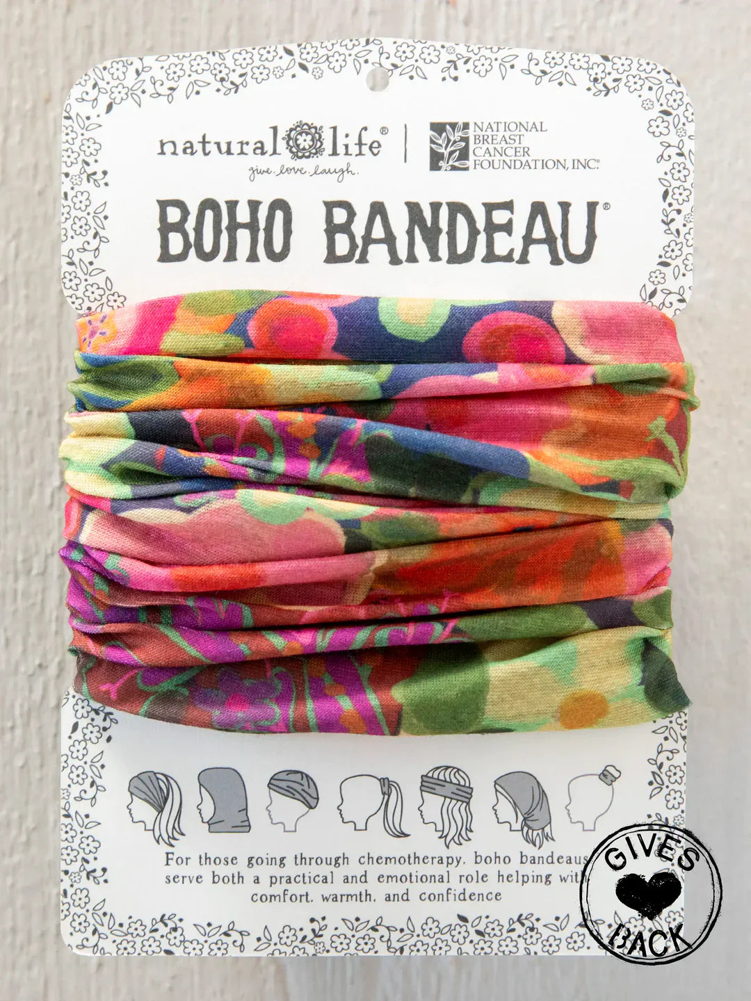 Boho Bandeau Pink Painted Garden