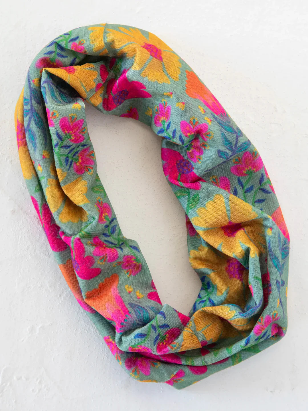 Half Boho Bandeau Tossed Blue Floral