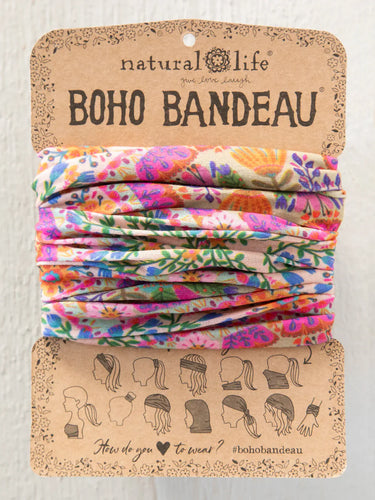 Boho Bandeau Pink Floral Diamond
