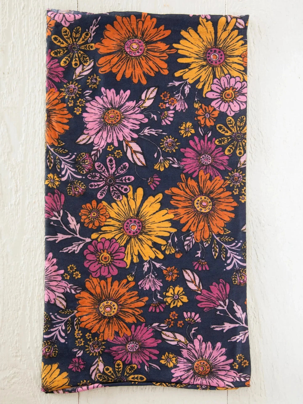 Boho Bandeau Navy Whimsical Daisies
