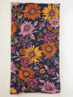 Boho Bandeau Navy Whimsical Daisies