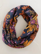 Boho Bandeau Navy Whimsical Daisies
