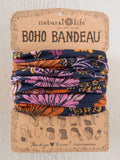 Boho Bandeau Navy Whimsical Daisies