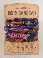 Boho Bandeau Navy Whimsical Daisies