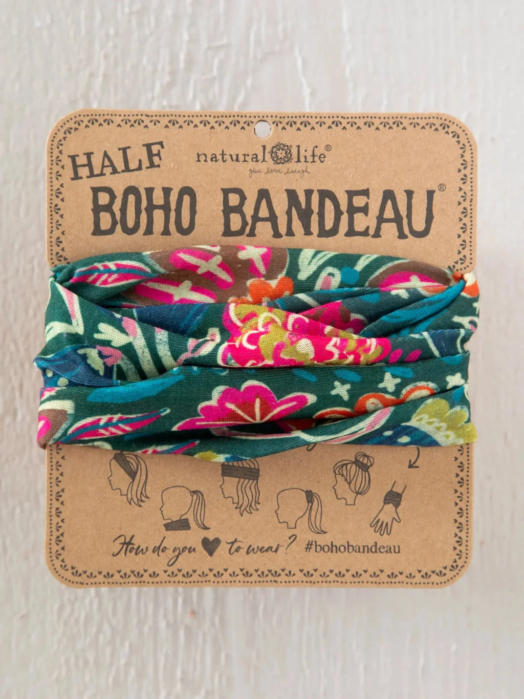 Half Boho Bandeau Green Floral