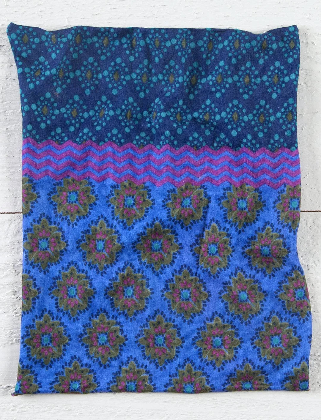 Half Boho Bandeau Purple & Blue Stripe