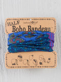 Half Boho Bandeau Purple & Blue Stripe