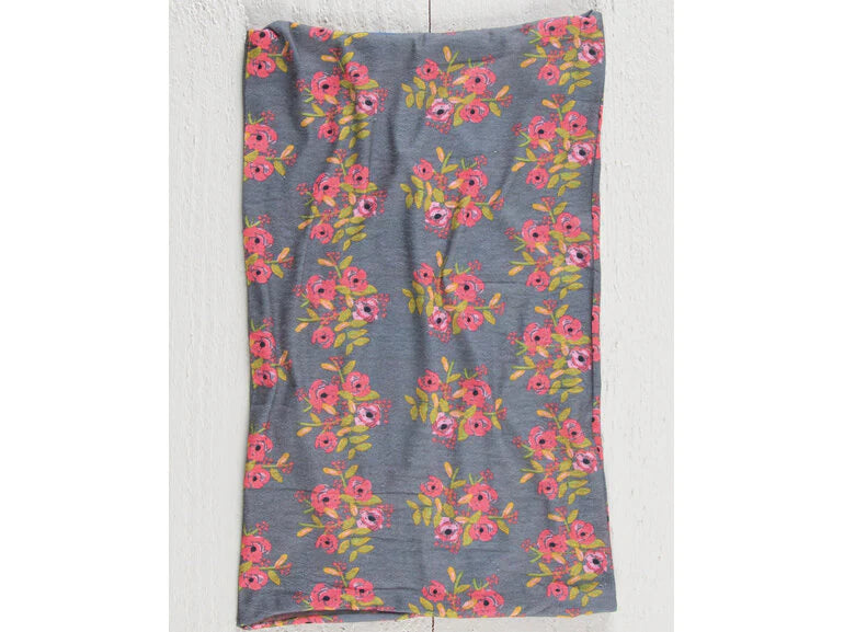 Charcoal Blooms Boho Bandeau