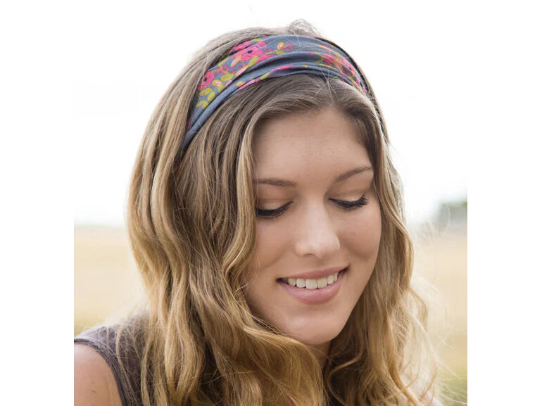 Charcoal Blooms Boho Bandeau