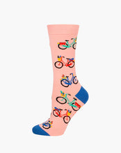 Load image into Gallery viewer, W Bike Pink Bamboo Sock