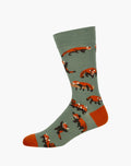 M Red Panda Khaki Bamboo Sock 7-11