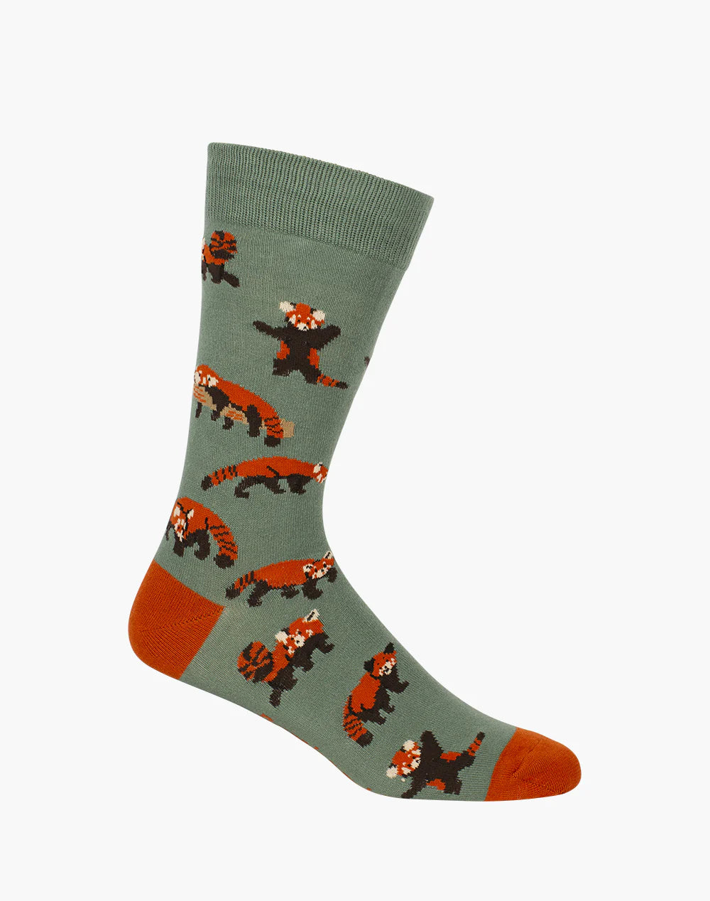 M Red Panda Khaki Bamboo Sock 7-11