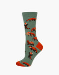 W Red Pandas Khaki Bamboo Sock