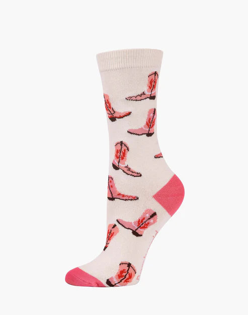 W Boot Scoot Natural Bamboo Sock