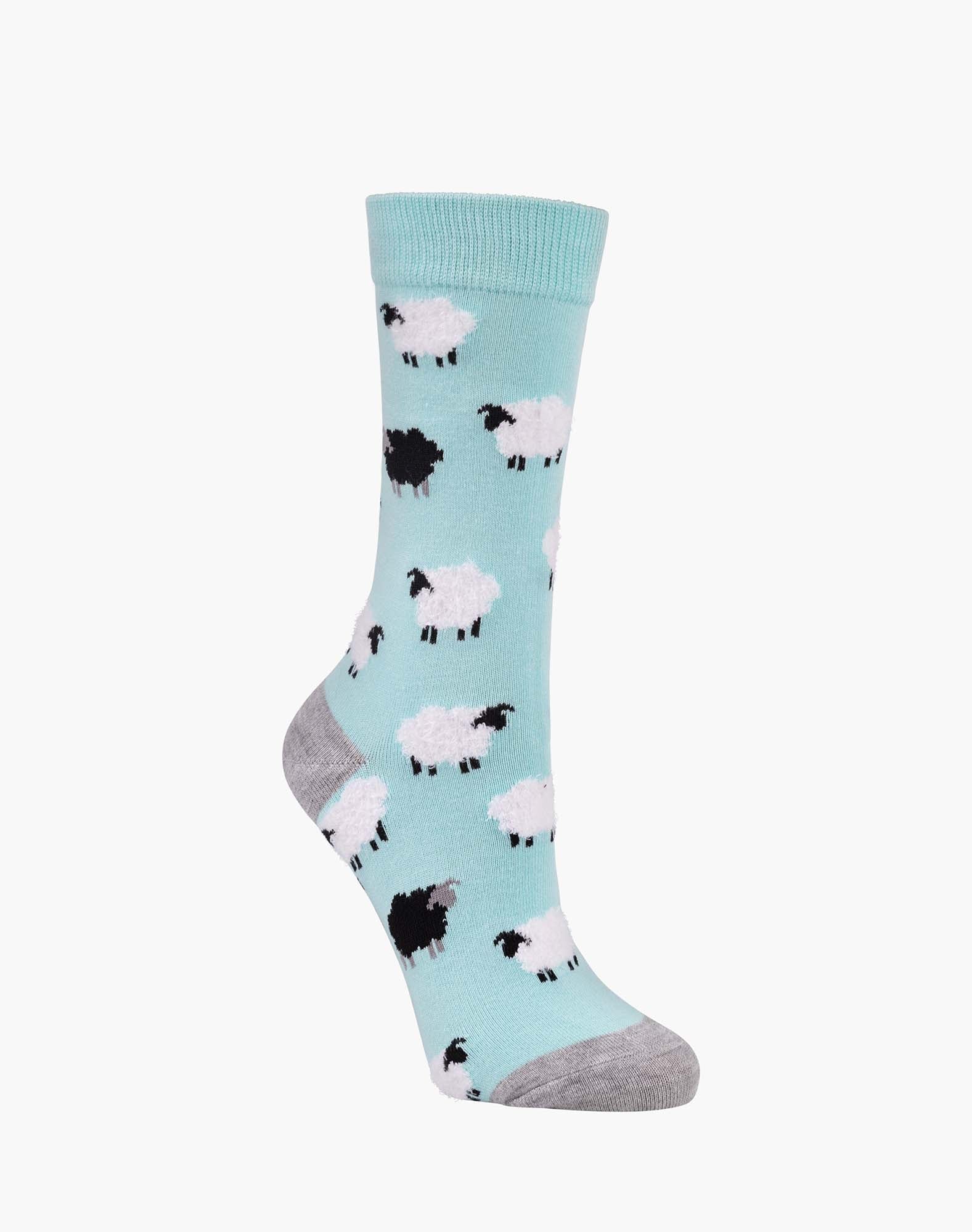 Fluffy Sheep Mint Sock