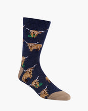 Load image into Gallery viewer, M Hylander Cow Denim Bamboo Sock
