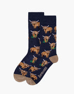 M Hylander Cow Denim Bamboo Sock