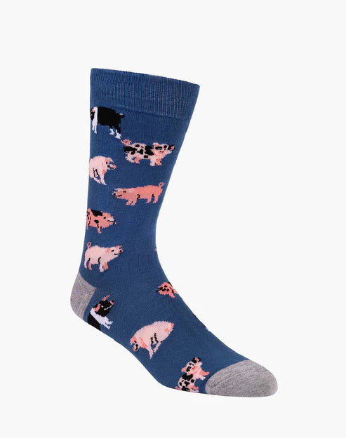 M Oink Bamboo Denim Sock