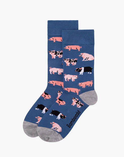 M Oink Bamboo Denim Sock