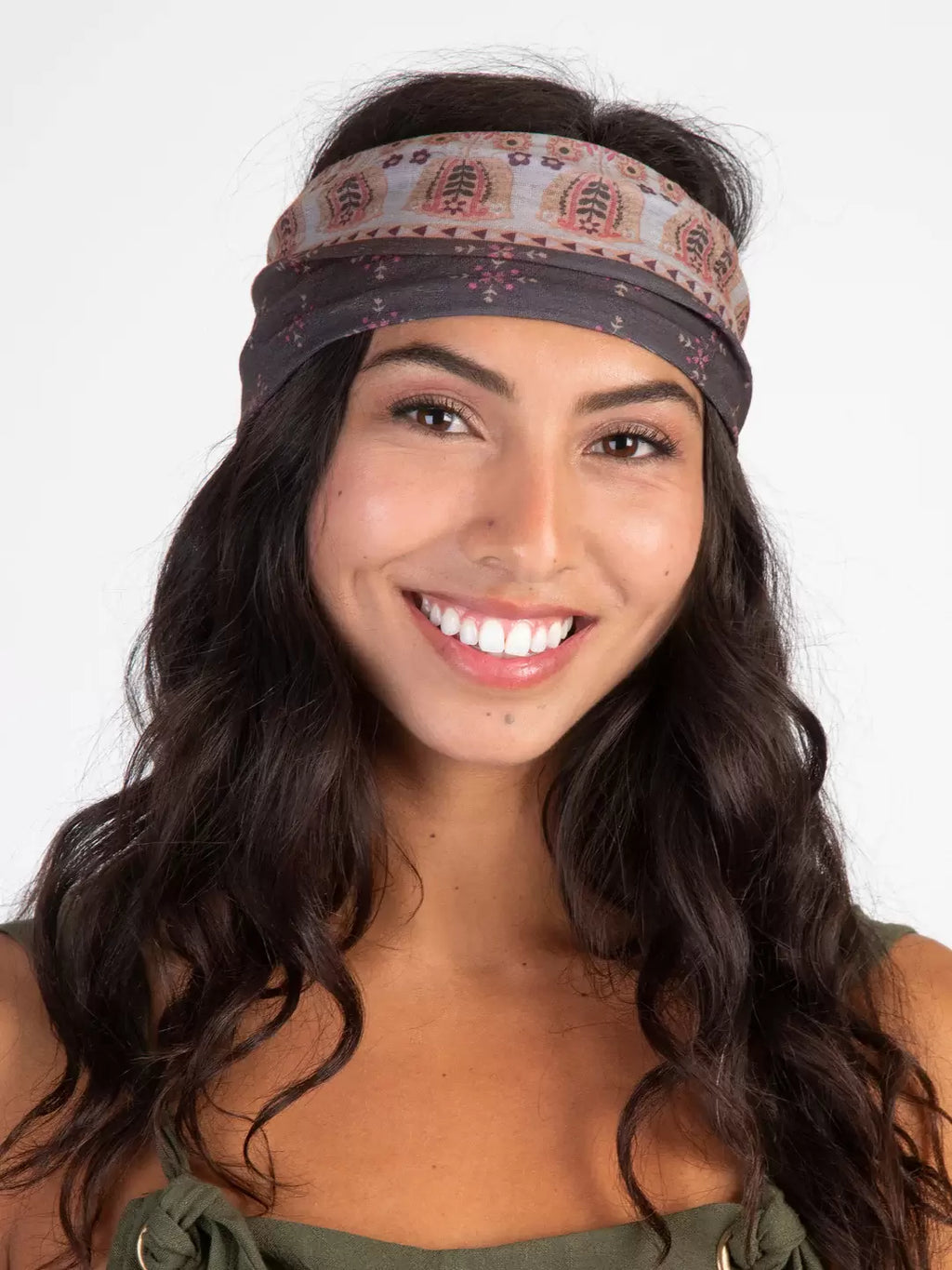 Half Boho Bandeau Mocha Tulips