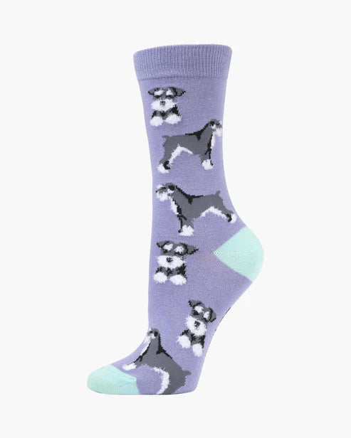 Fluffy Schnauzer Bamboo Sock