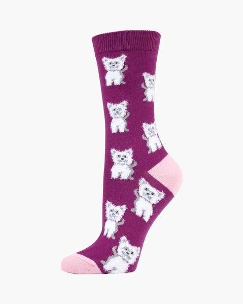 Fluffy Terrier Bamboo Sock