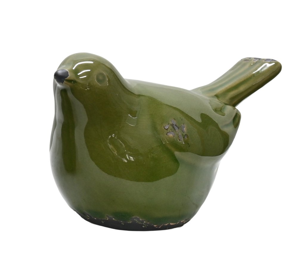 Olive Ceramic Bird Large