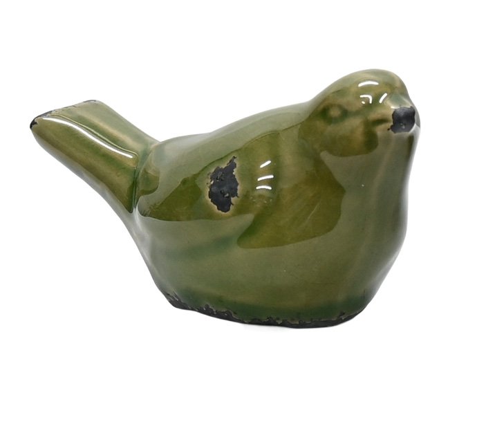 Olive Ceramic Bird Small