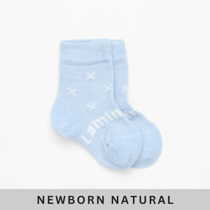 Beau Merino Wool Crew Baby Socks NB-3