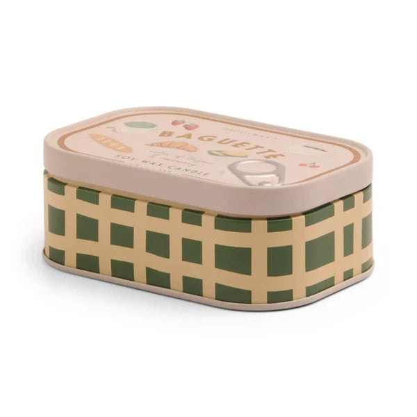 French Baguette Bistro Tin Candle