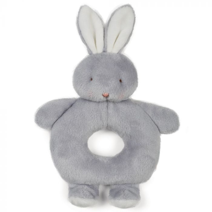 Grady Bunny Grey Ring Rattle