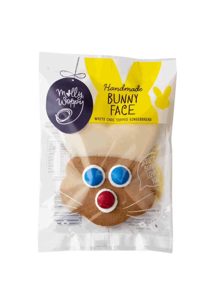 Bunny Face White Topped Gingerbread Cookie