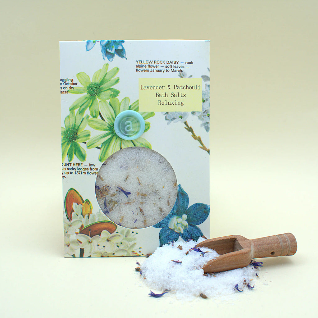 Relaxing Lavender Patchouli Bath Salts Envelope