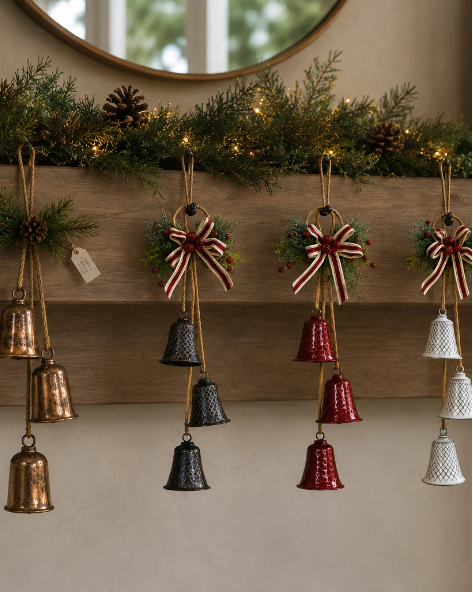 2026 Hanging Antique Copper Bell Trio