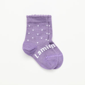 Berry Merino Wool Crew Baby Socks 3-9m