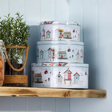 Load image into Gallery viewer, Beside the Seaside Set of 3 Round Cake Tins