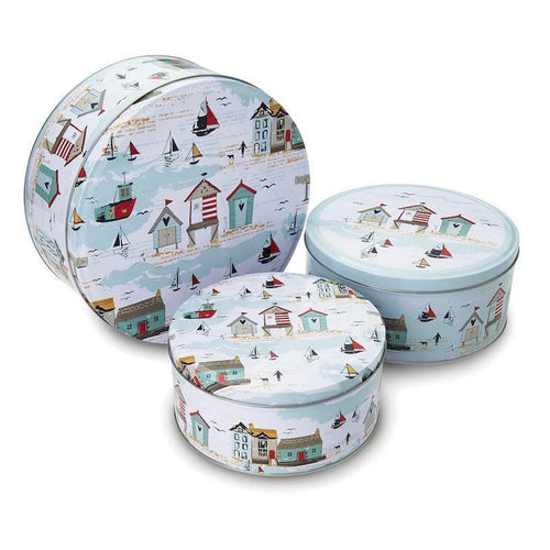 Beside the Seaside Set of 3 Round Cake Tins