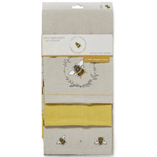 Load image into Gallery viewer, Bumble Bees Tea Towels 3pack