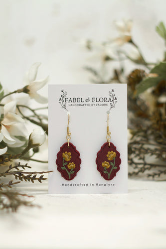 Burgundy Blooms Earrings