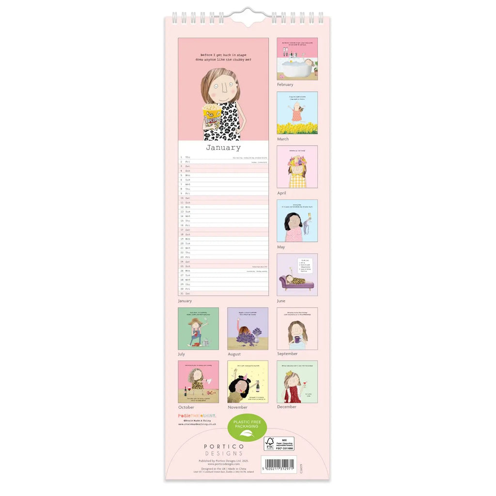 Rosie made a thing Slim 2026 Calender