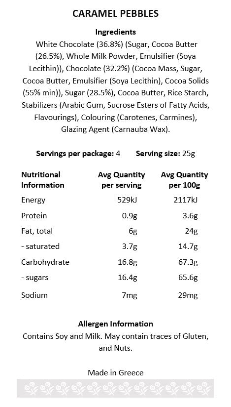 Caramel Pebbles with crispy coating