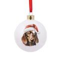Christmas Dachshund Round Bauble