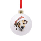 Christmas Jack Russell Round Bauble